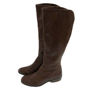 Sixth + Love Womens Leather Riding Boots 81/2 M Brown Shoes